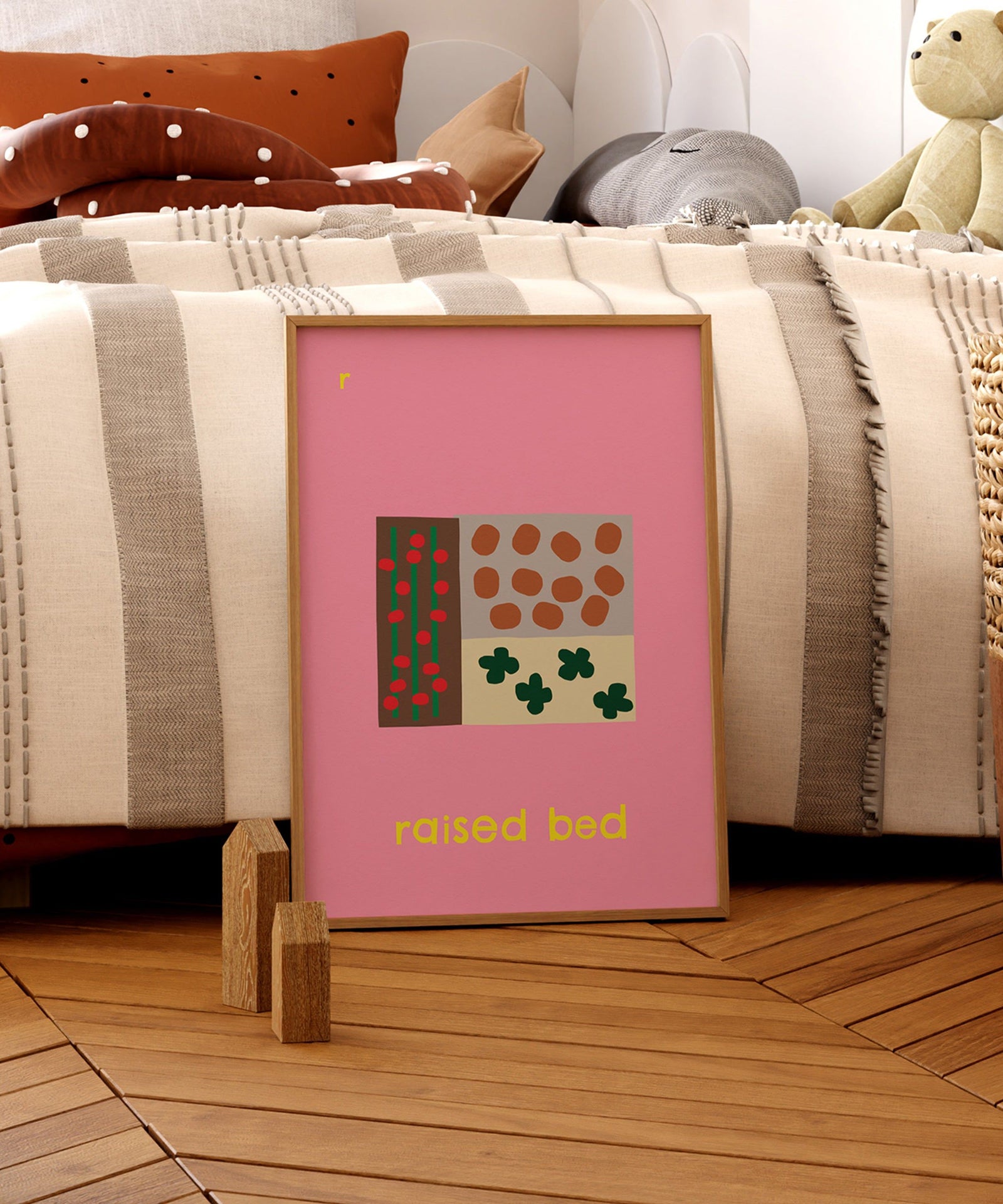 R for Raised Bed Art Print