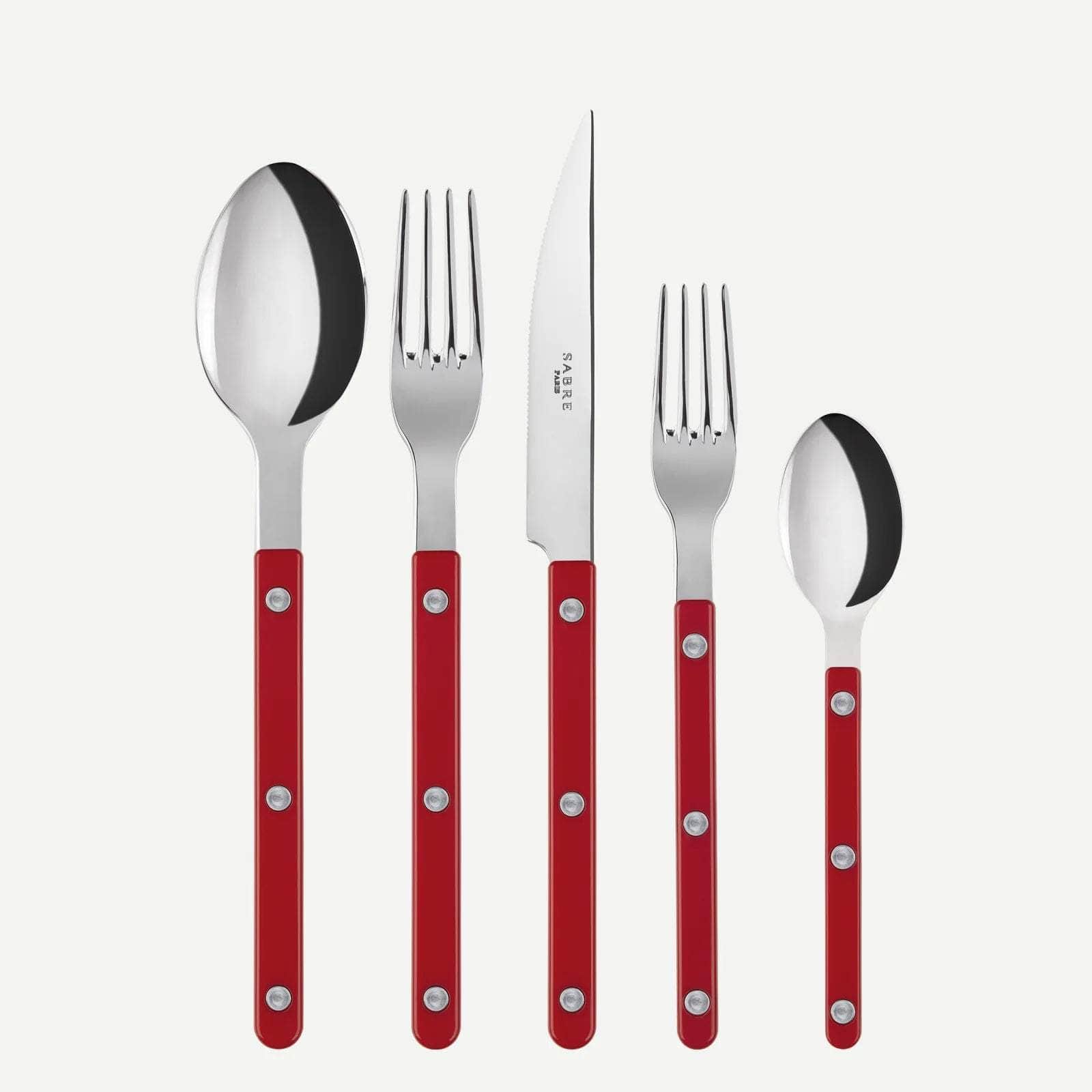 Bistrot 5 PC Cutlery Set, Red