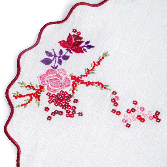 Roseraie et Baies Embroidered Placemat