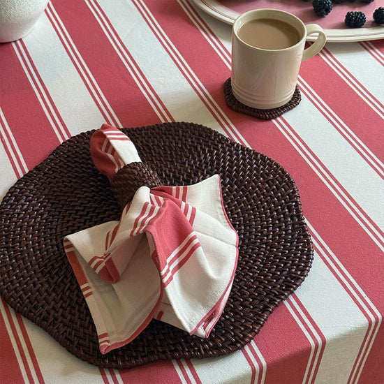 Murano Stripe Cotton Napkin - Rosato - Set of 4
