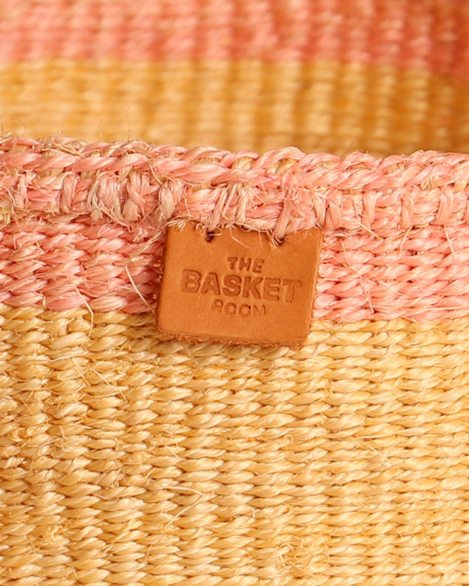 CHIRIKU: Dusky Pink and Soft Yellow Bread Basket