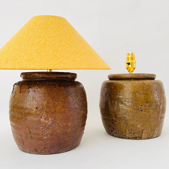 Antique Pottery Lamp