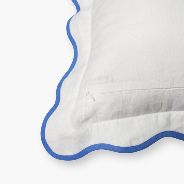 Nila - Linen Throw Pillow Cover - Pastel Blue