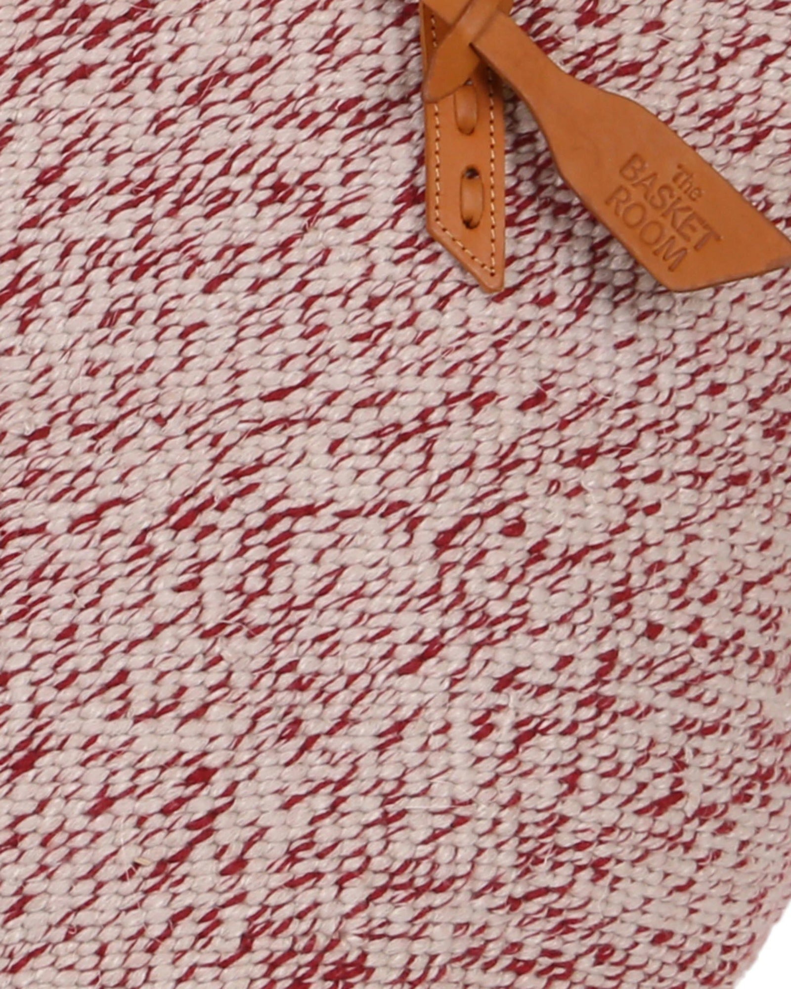 KESI: Handwoven Red and White Wool Tote Bag
