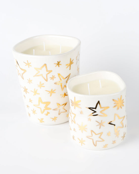 Gold Stars Candle