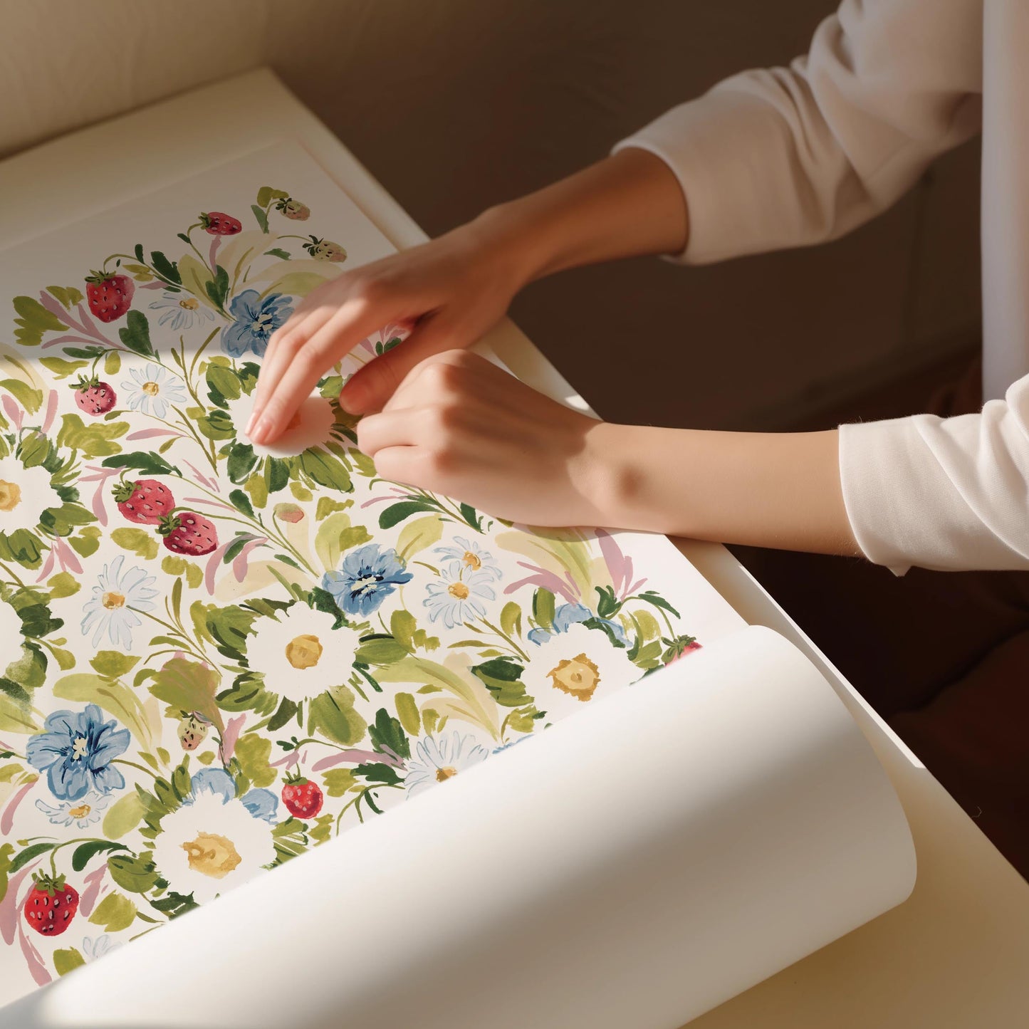 Garden Strawberries Art Print