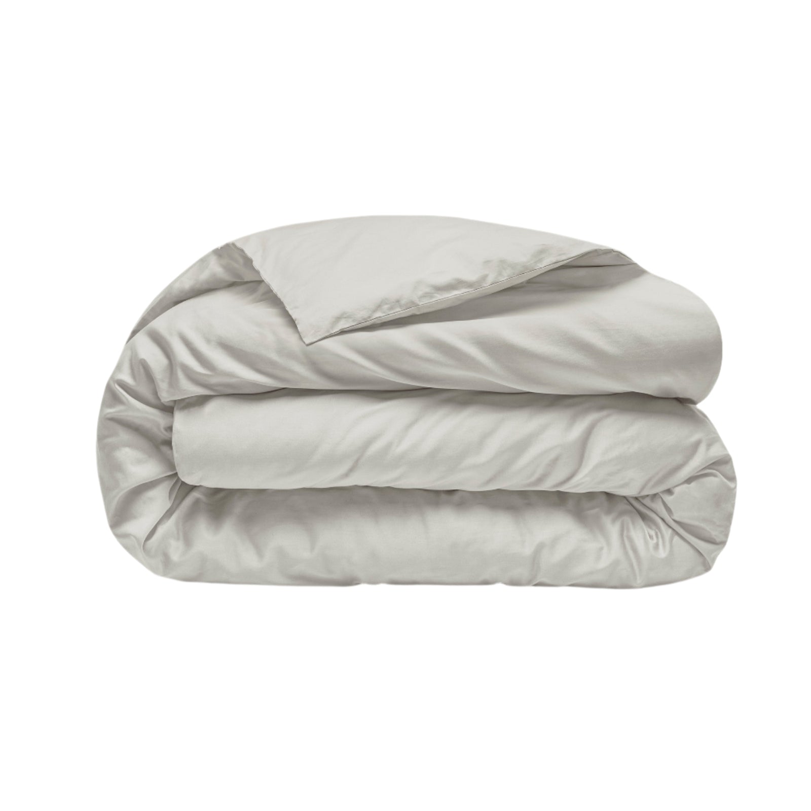 Percale Organic Cotton Duvet Cover - Equinox Silver