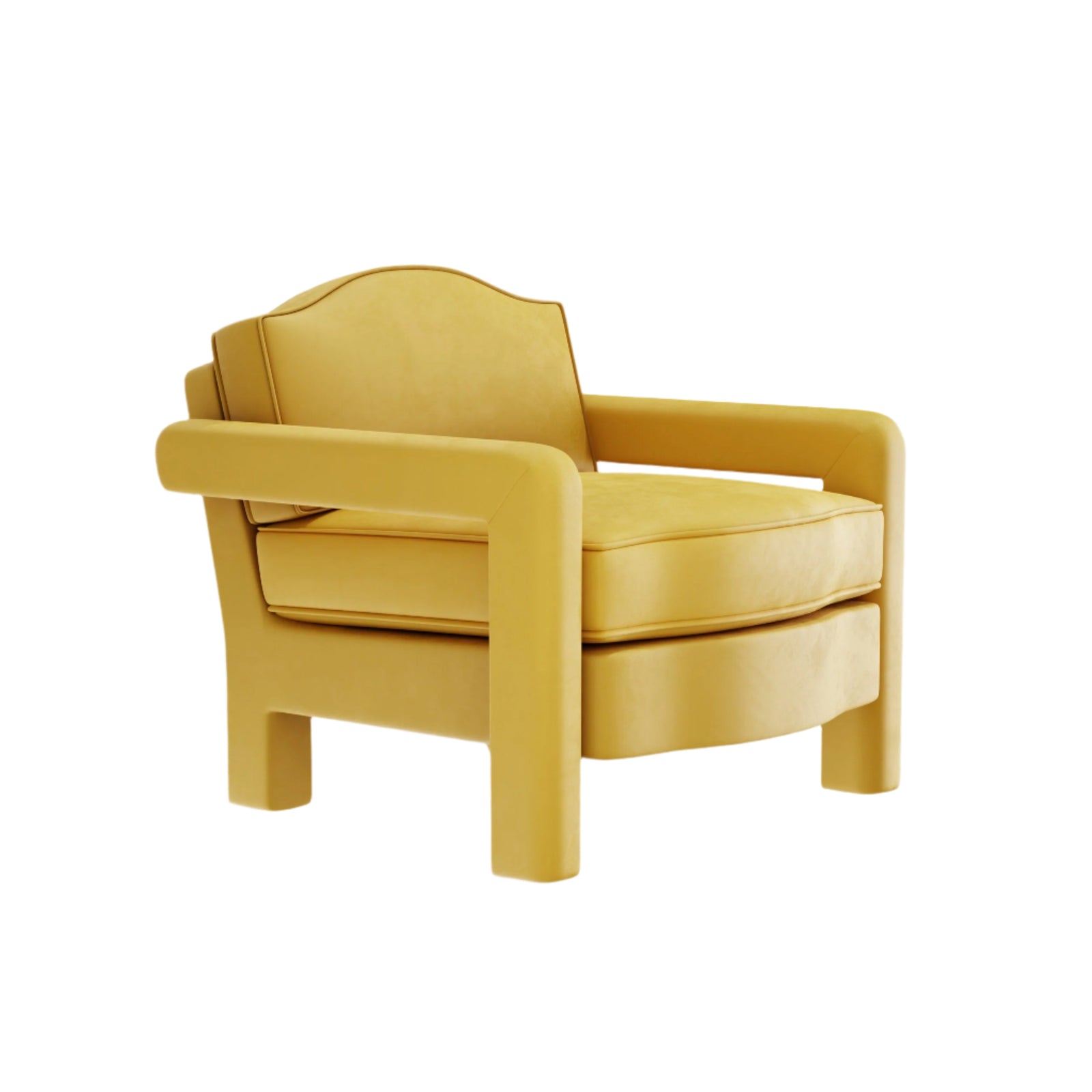 Elio Armchair, Daffodil Velvet