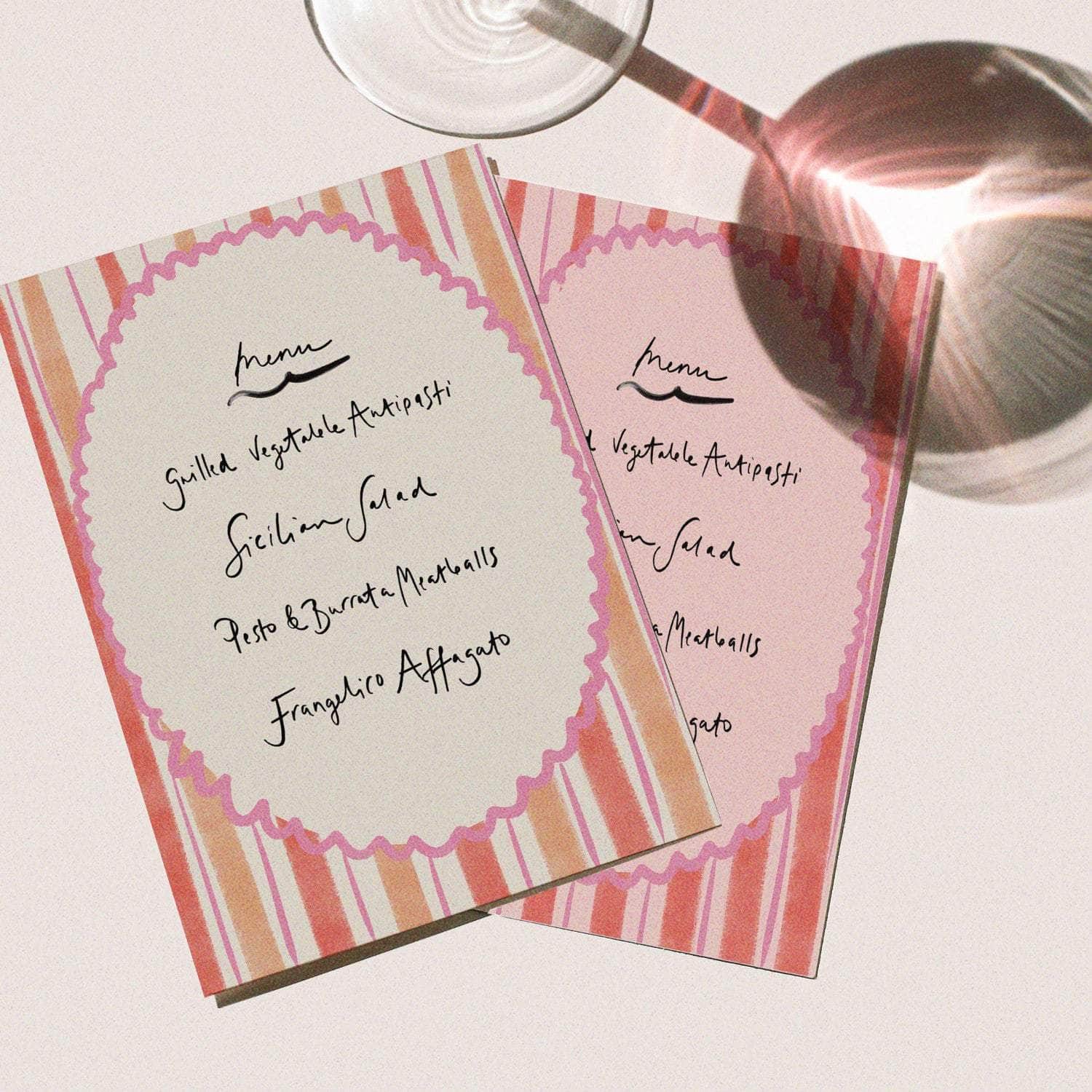 Abigail's Party Citrus Menu - Set of 10