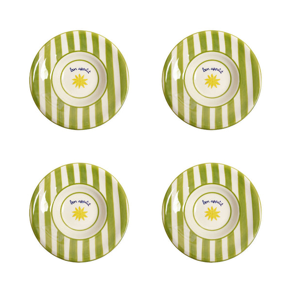 Loulou Green Pasta Plates Set-Of-Four