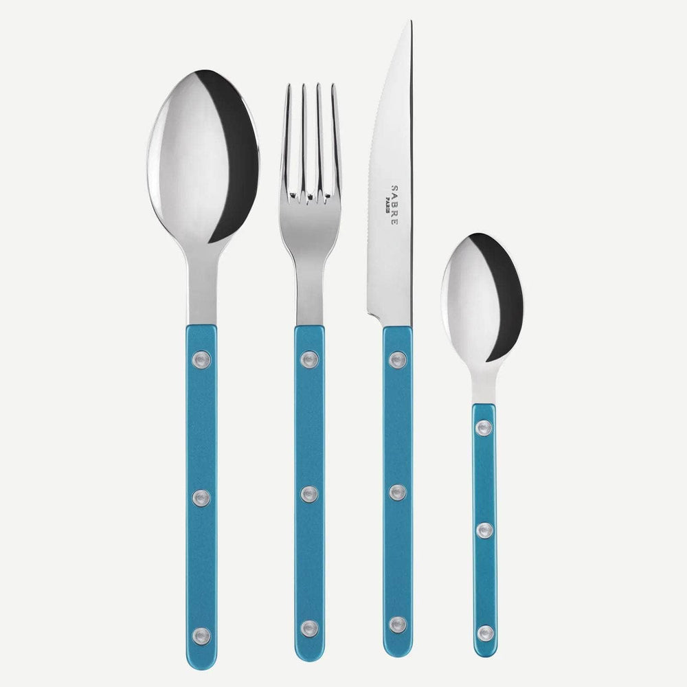 Bistrot Pearly 4pc Cutlery Set, Turquoise