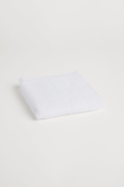 Organic Cotton Face Towel - Classic White