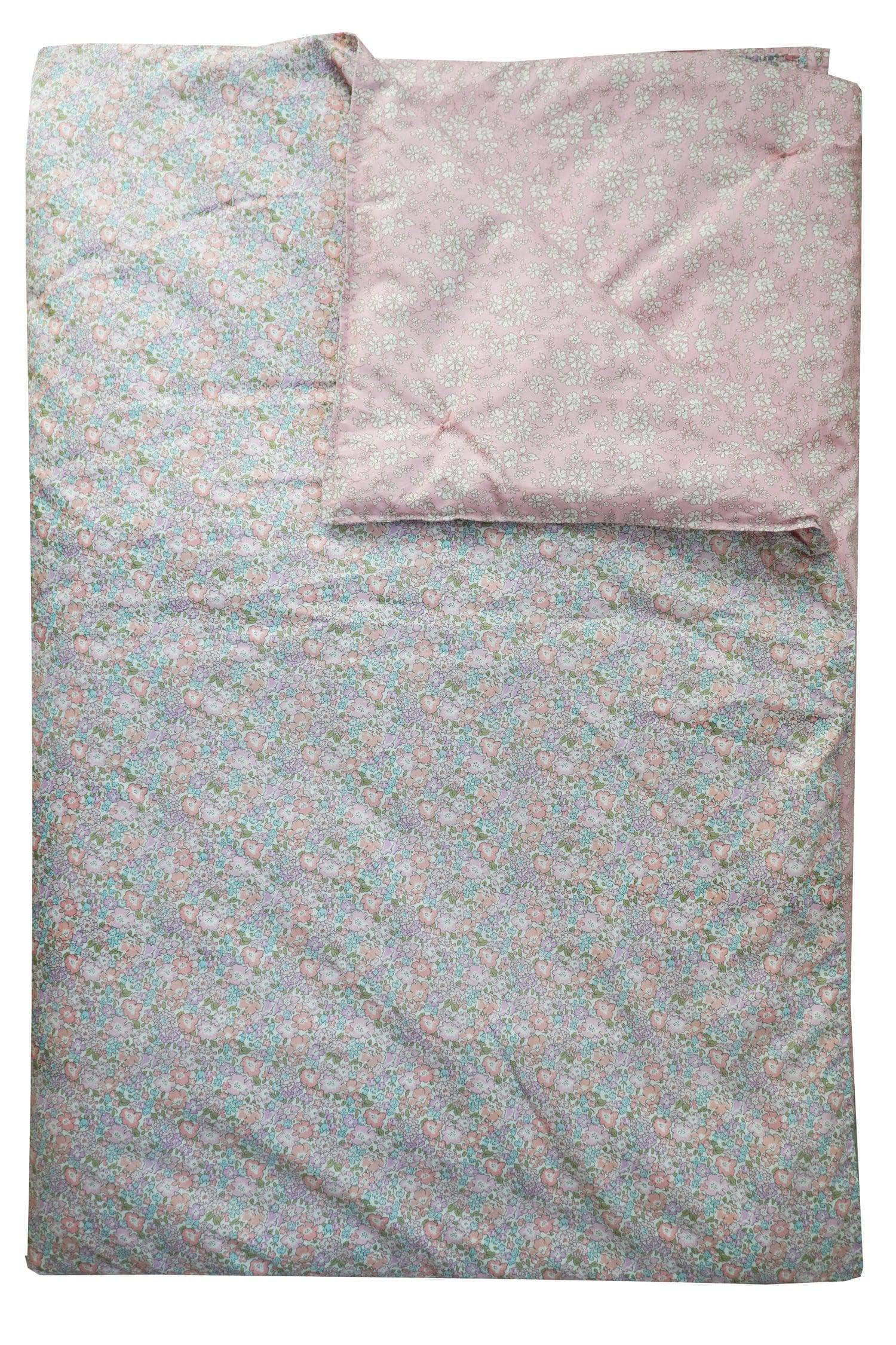 Reversible Heirloom Quilt Made With Liberty Fabric Michelle Lilac & Capel Pink