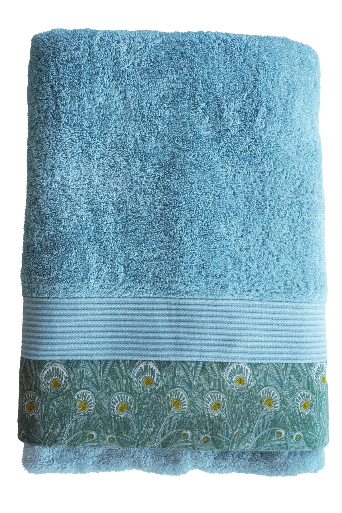 Border Edge Towel made with Liberty Fabric QUEEN HERA
