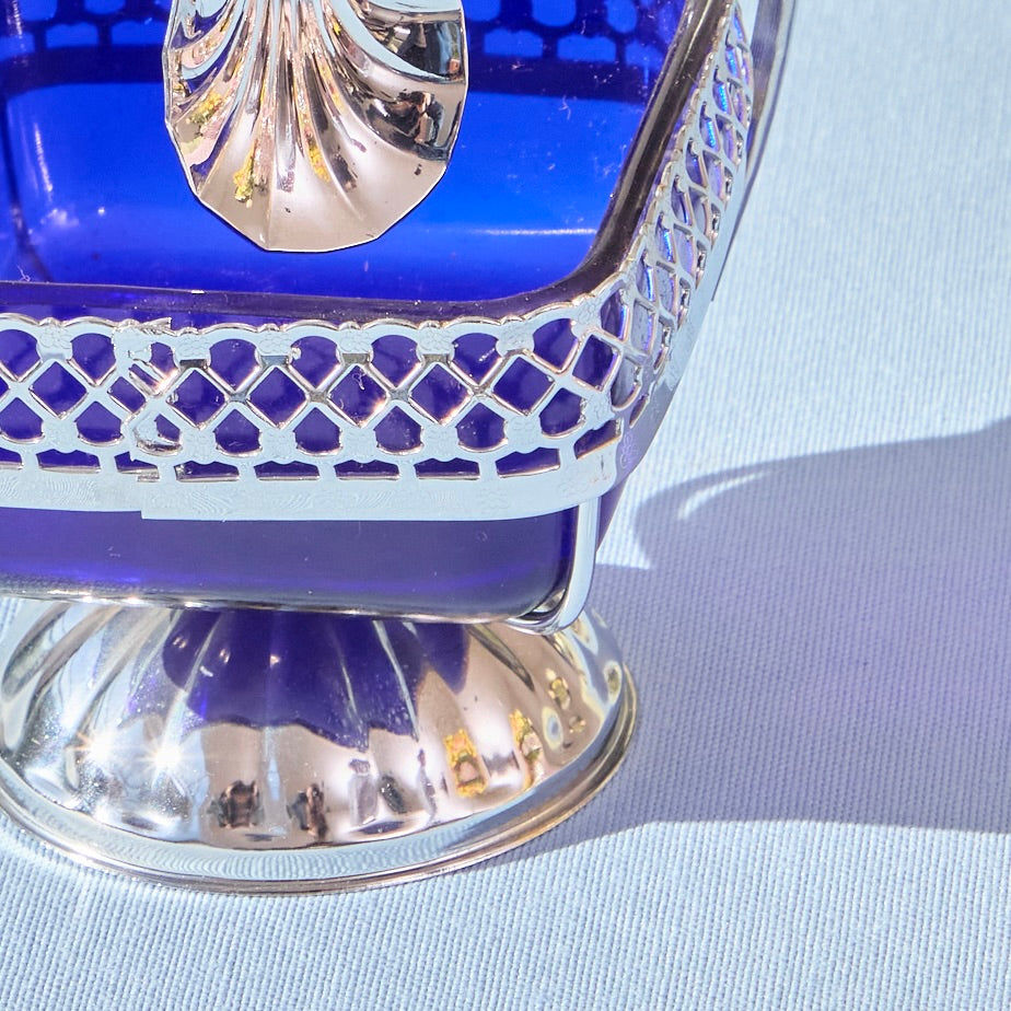 Silver Plate Decorative Dish With Spoon