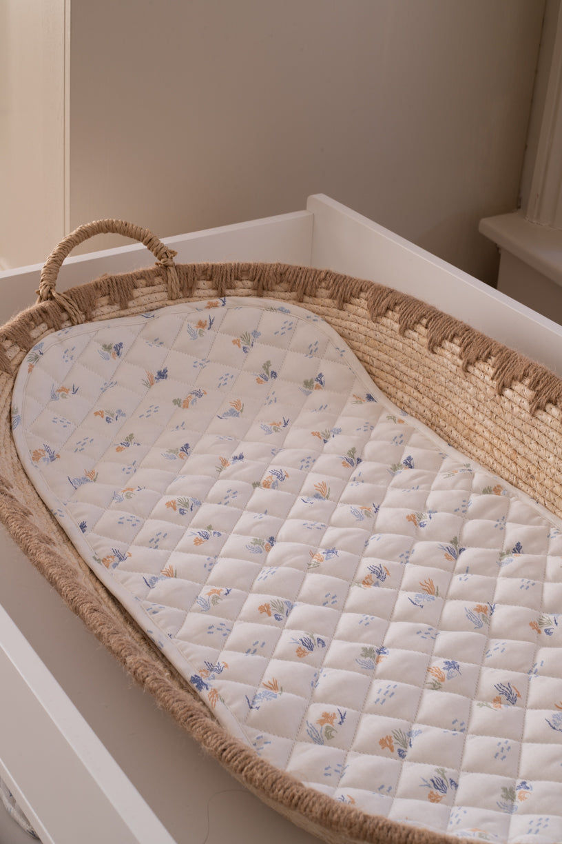 Changing Basket Cotton Liner - Coastline