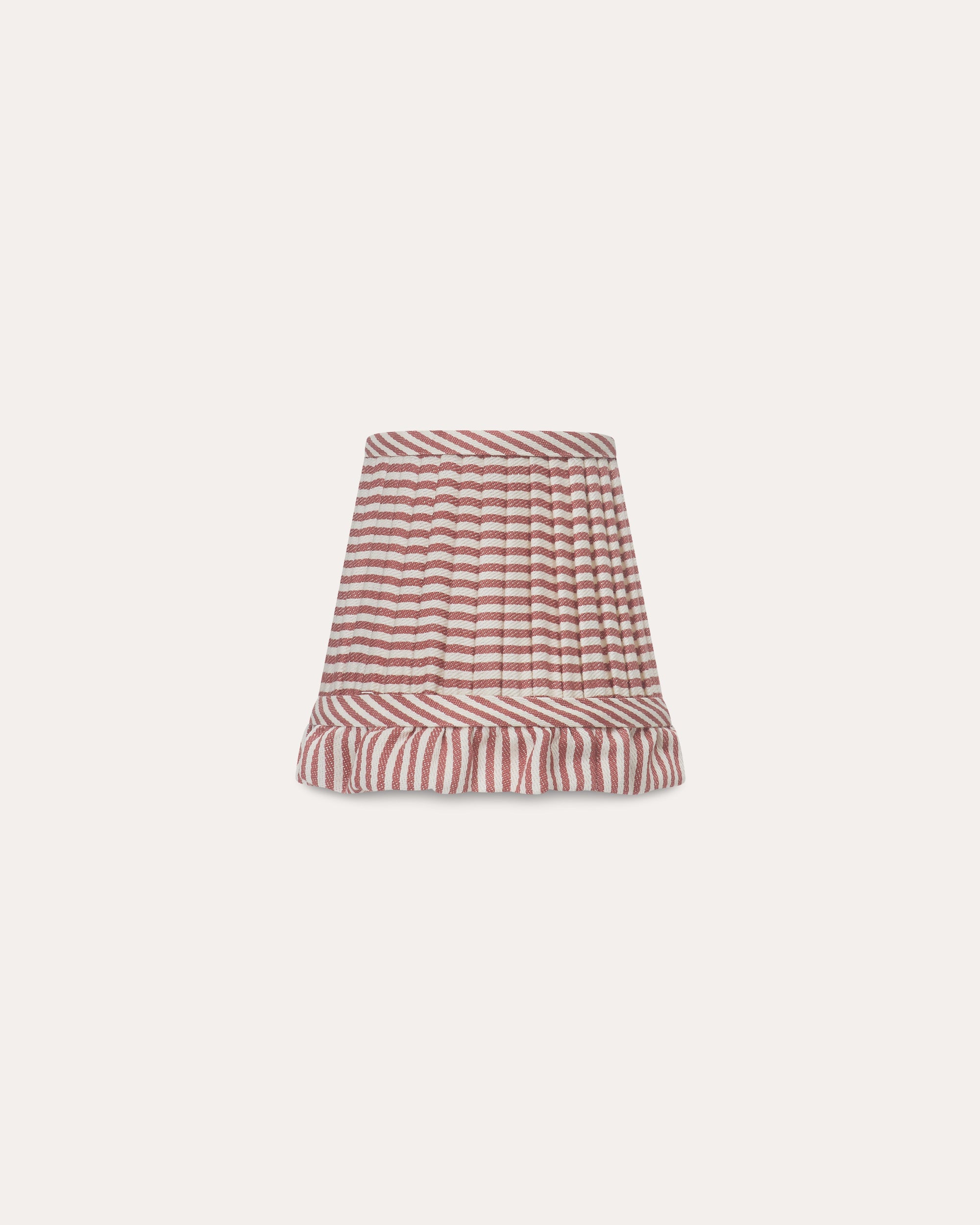 The Fine Horizontal Stripe in Crabapple Wall Light Lampshade