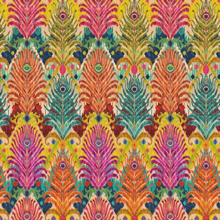 Matthew Williamson Cotton Tablecloth Peacock Feather - Style 04