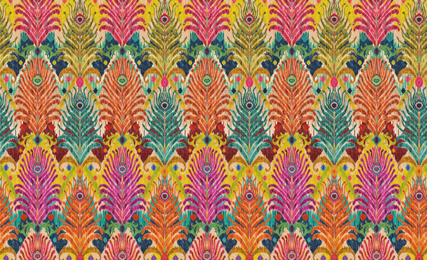 Matthew Williamson Cotton Tablecloth Peacock Feather - Style 04