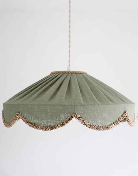 Cosette 'Powdered Sage' Solid Color Floral Shaped Pendant Light