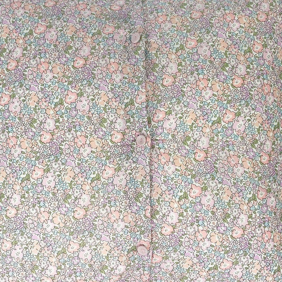 Lace Edge Personalised Cushion Made With Liberty Fabric Michelle Lilac