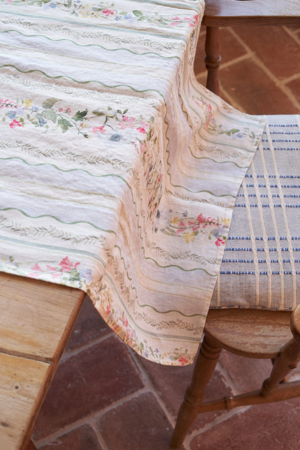 Spring Carpet Stripe Linen Runner