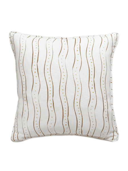 Rayure Nutmeg Linen Cushion