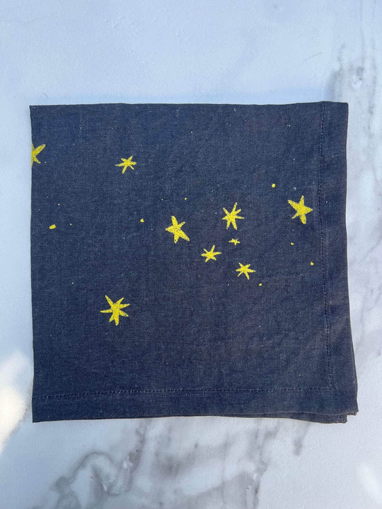 Stars Napkins in Blue (Set of 4)