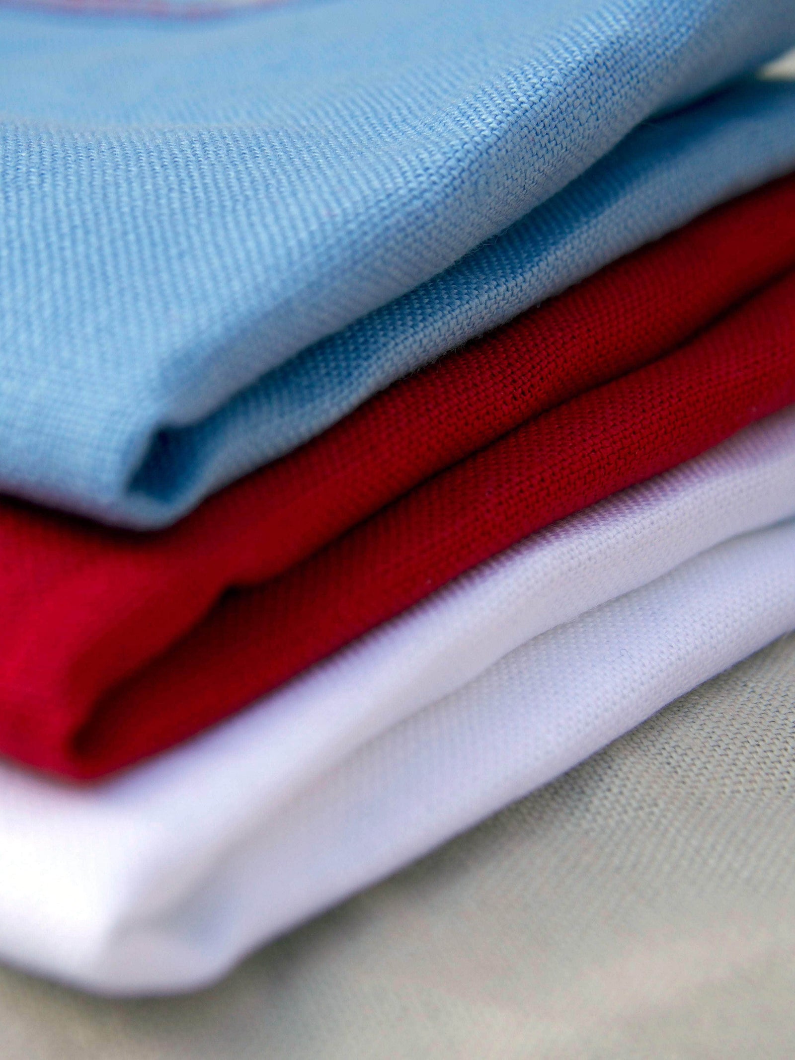 Irish Linen Hand + Tea Towel - Red