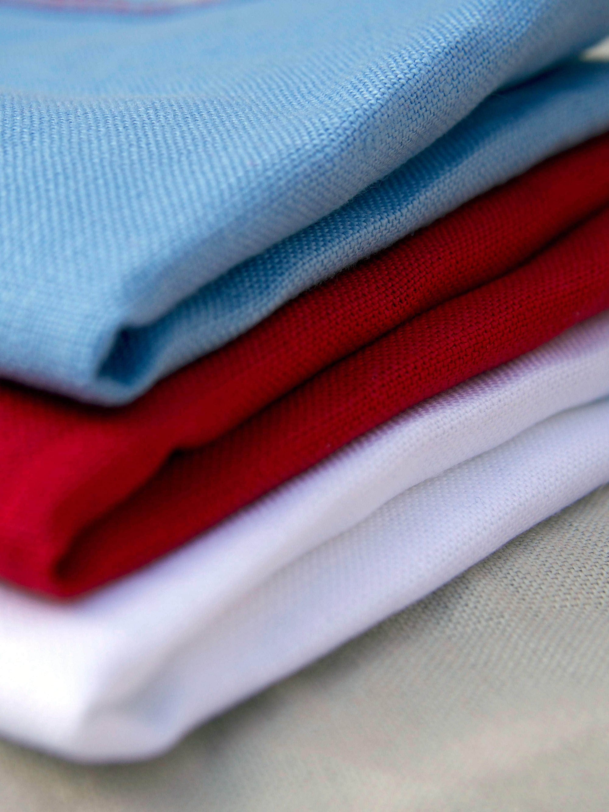 Irish Linen Hand + Tea Towel - Red