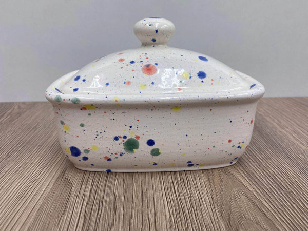 Butter Dish with Lid - Celebration Glaze