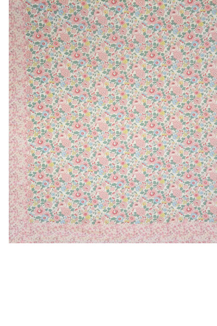 Picnic Blanket Made With Liberty Fabric Betsy Candy Floss & Mitsi Valeria Pink
