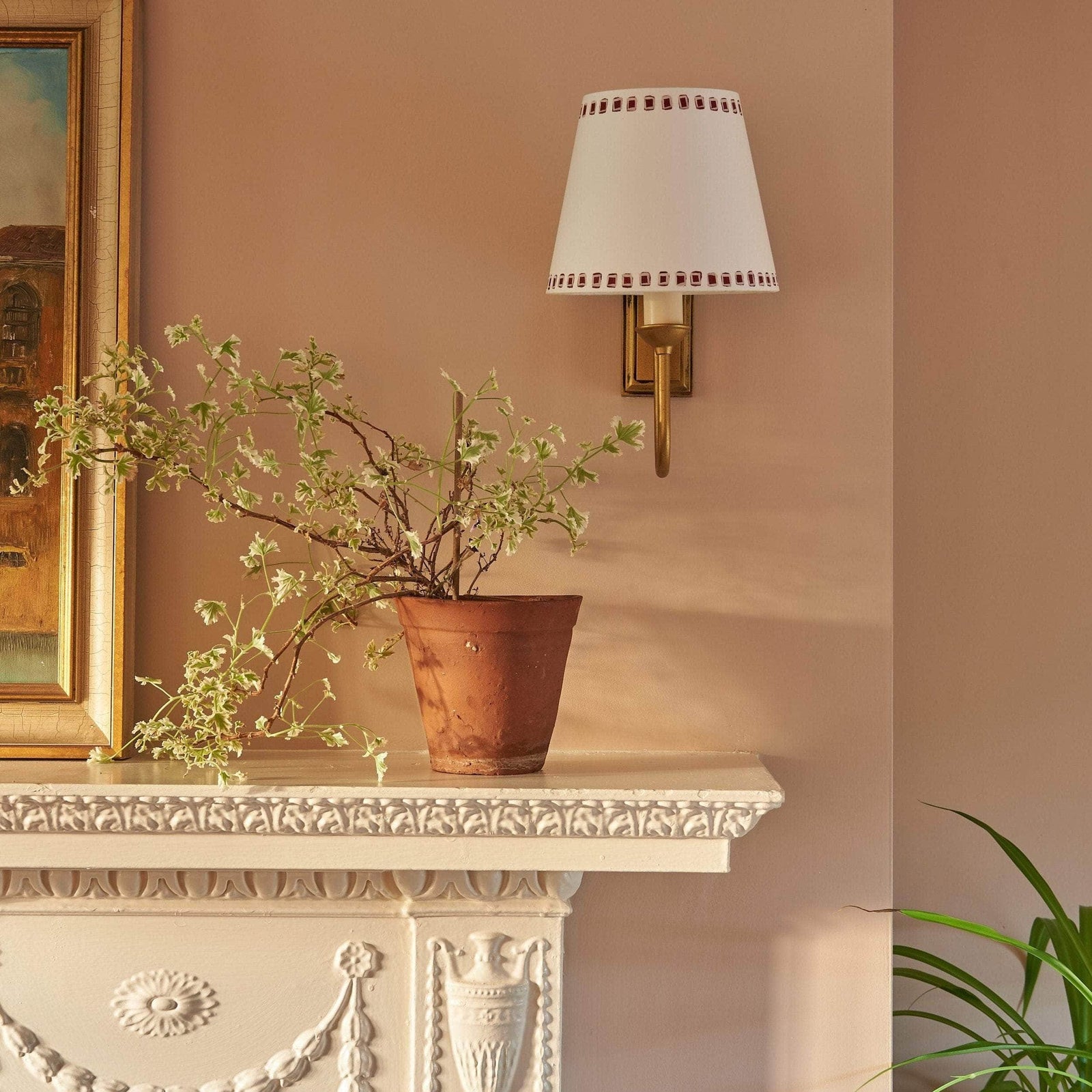 Plum Gemstone Trim Lampshade