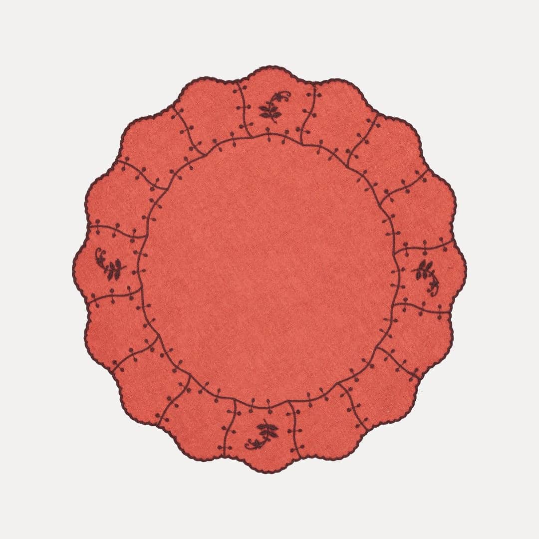 Jasmim Placemat, Terracotta with Brown