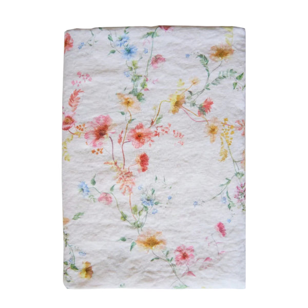 Pastel Meadows Linen Tablecloth