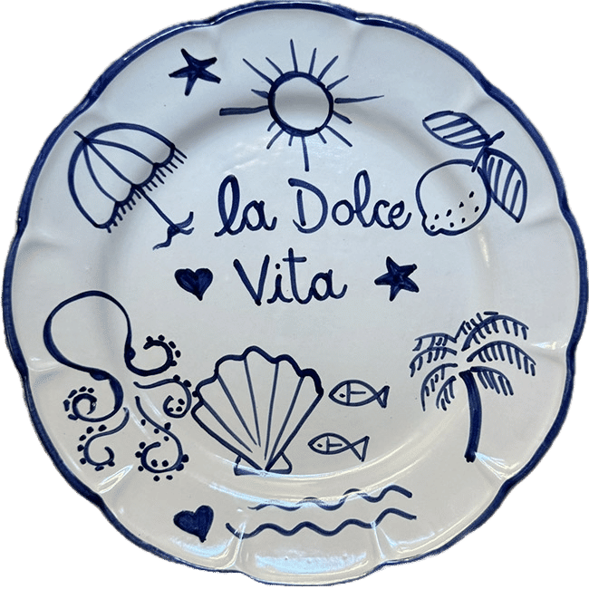 Dolce Vita Plate, Blue - 20cm