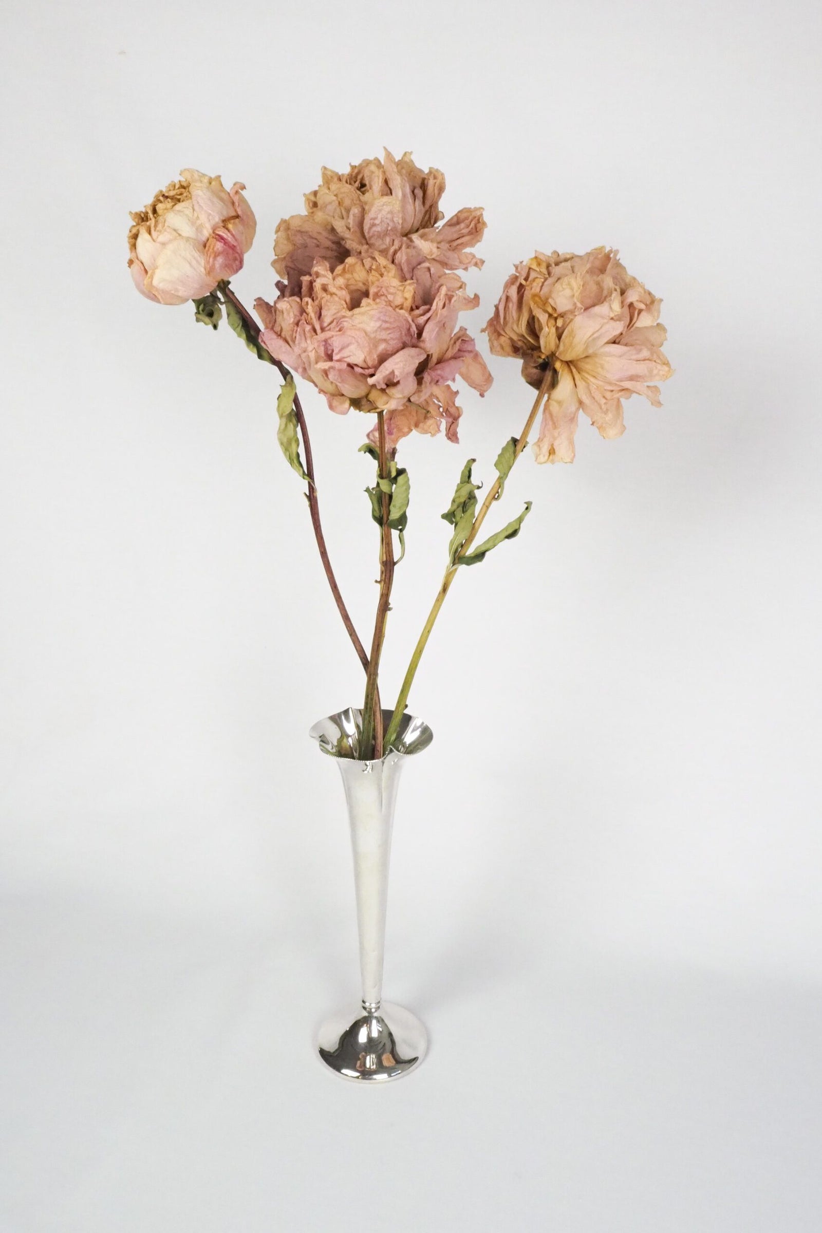 Tall Silver Plate Bud Vase