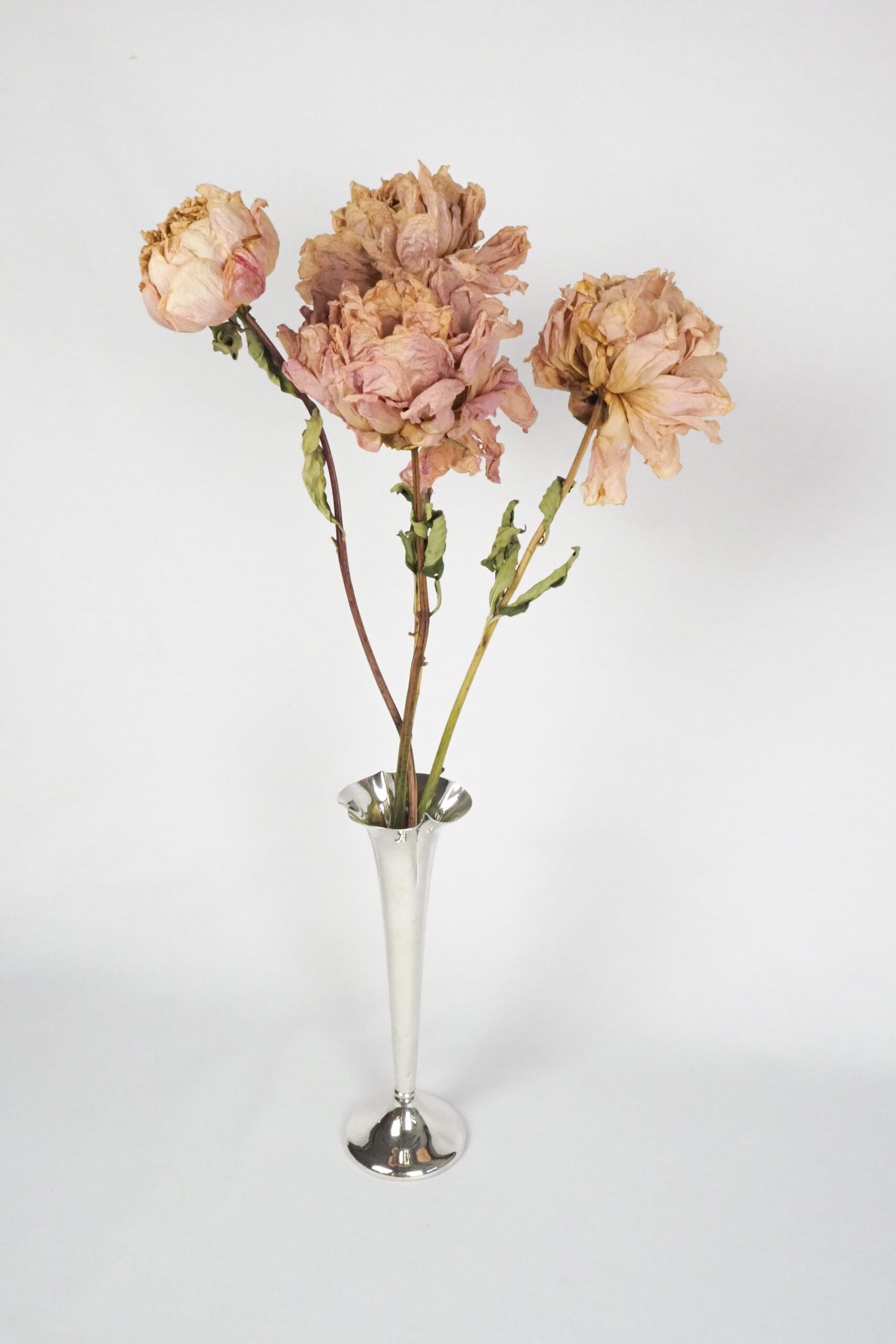 Tall Silver Plate Bud Vase