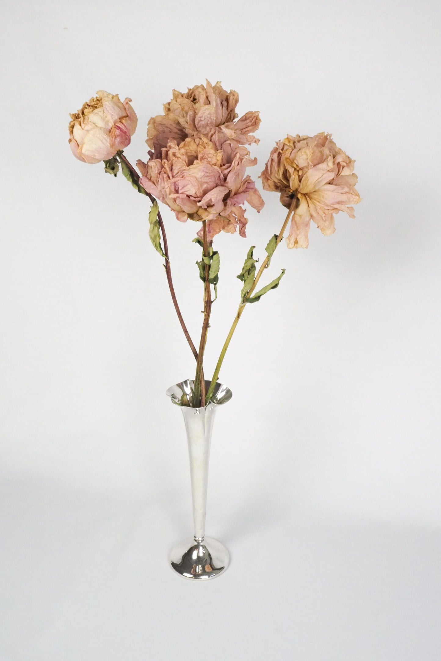 Tall Silver Plate Bud Vase