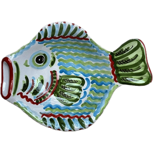 Green Portofino Fish Plate