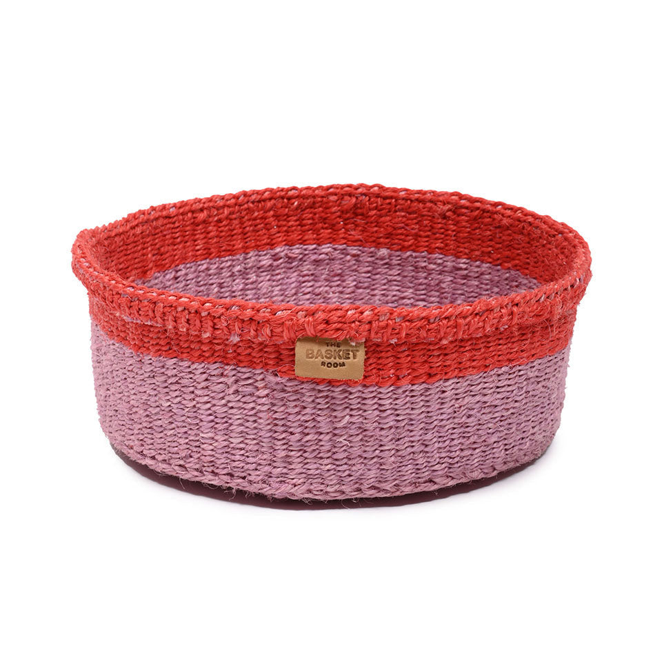 JUKUMU: Purple & Red Trim Bread Basket