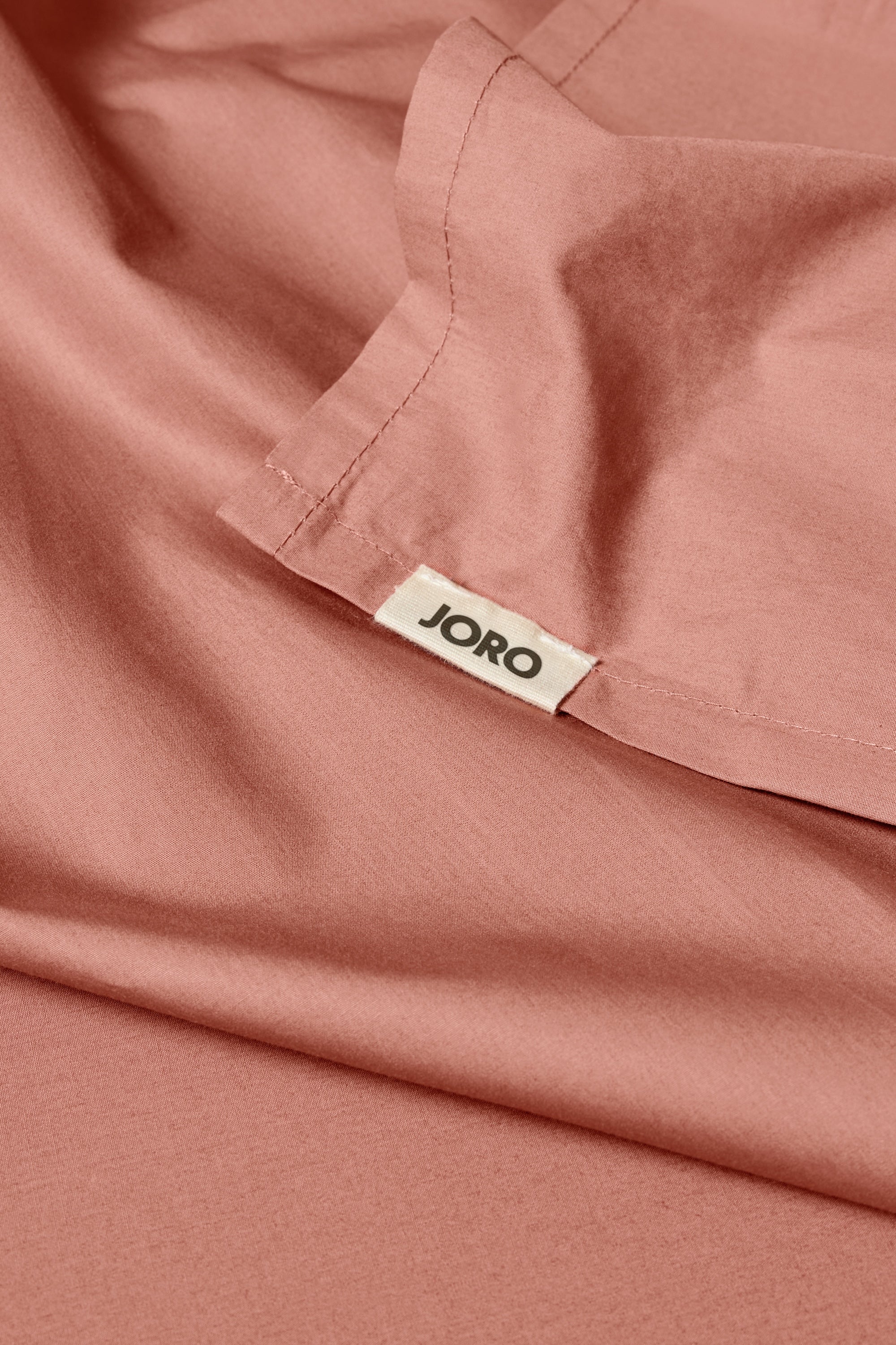 Percale Organic Cotton Flat Sheet - Bark Red