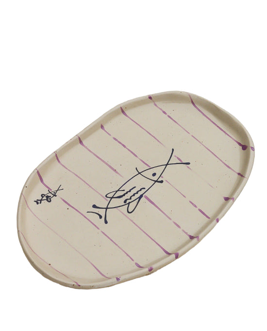 Oval Summer Splash plate