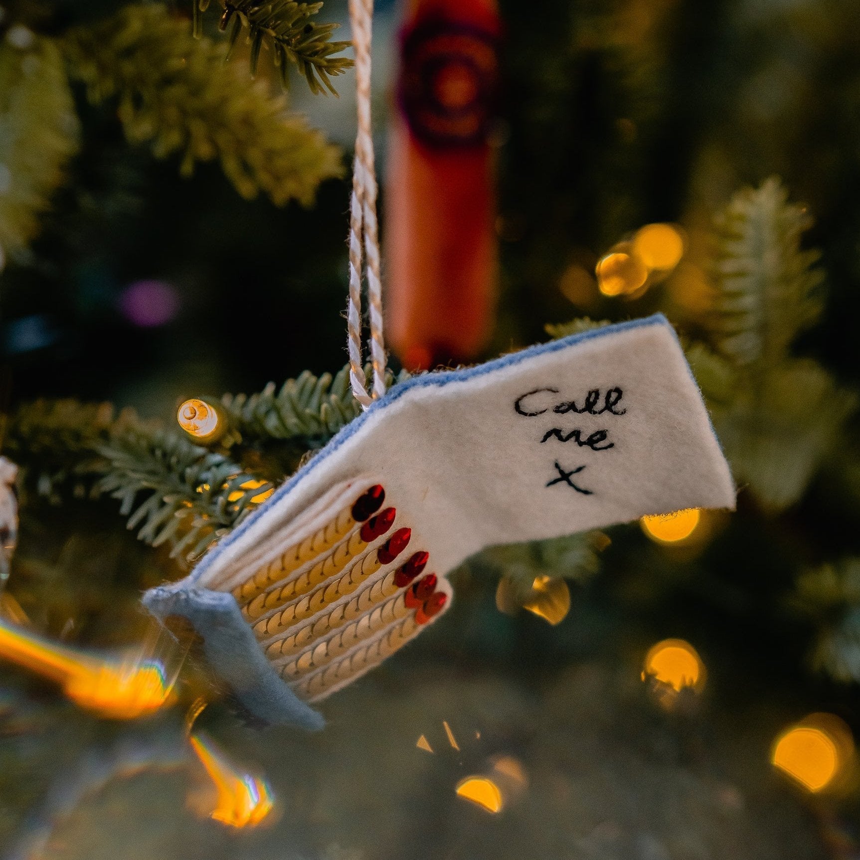 The Matchbook Embroidered Ornament