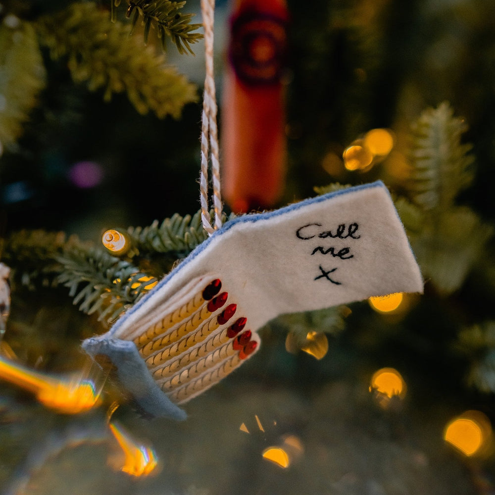 The Matchbook Embroidered Ornament