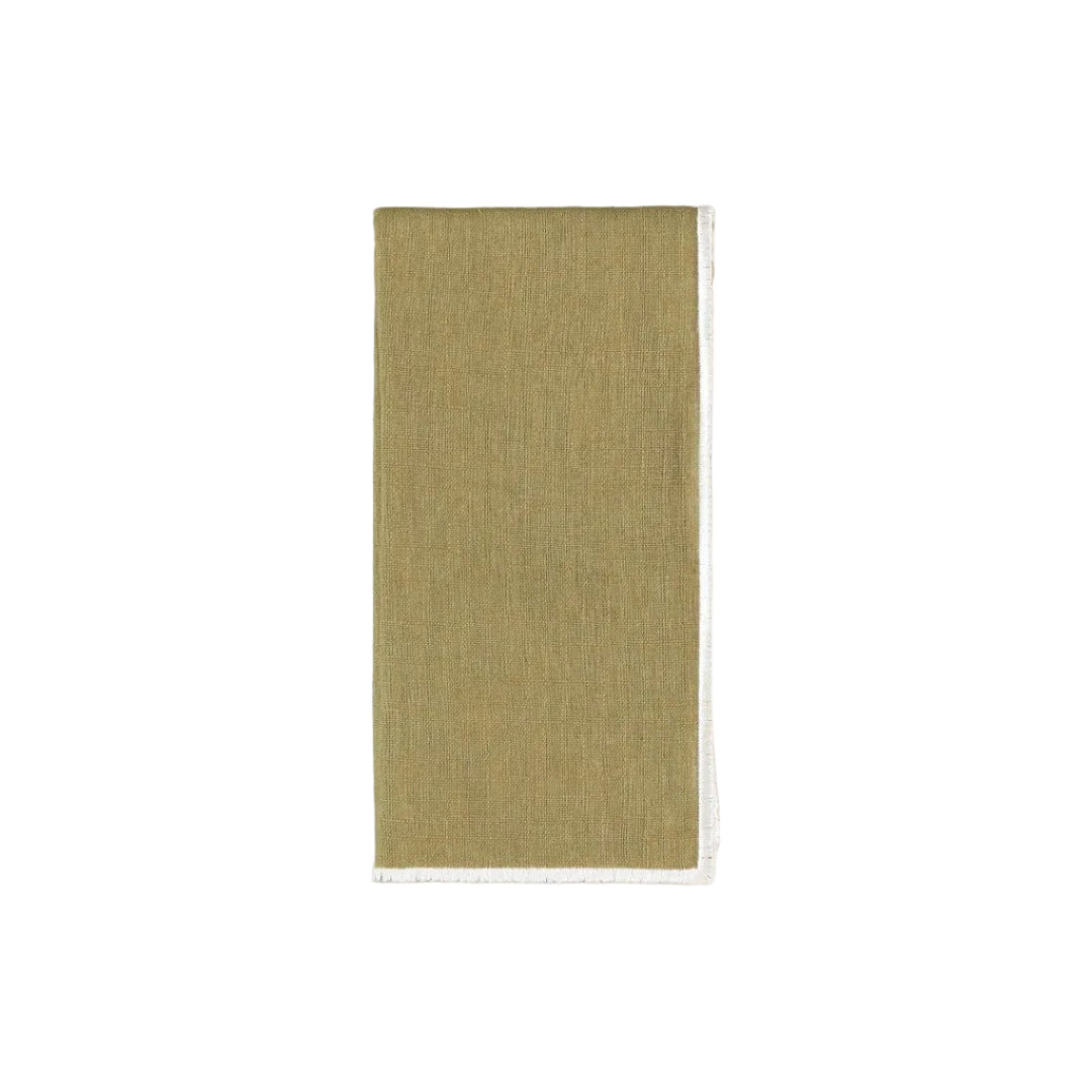 Faial Napkin, Green with Natural