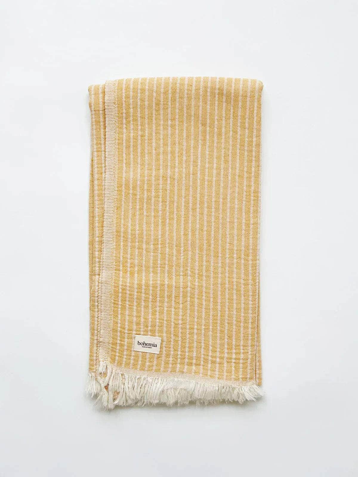 Portobello Hammam Towel - Mustard
