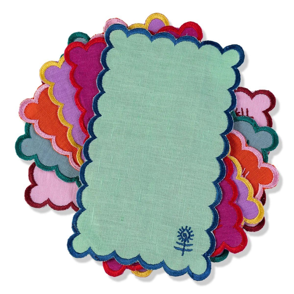 Icon Linen Cocktail Napkins S/6 - Kaleidoscope