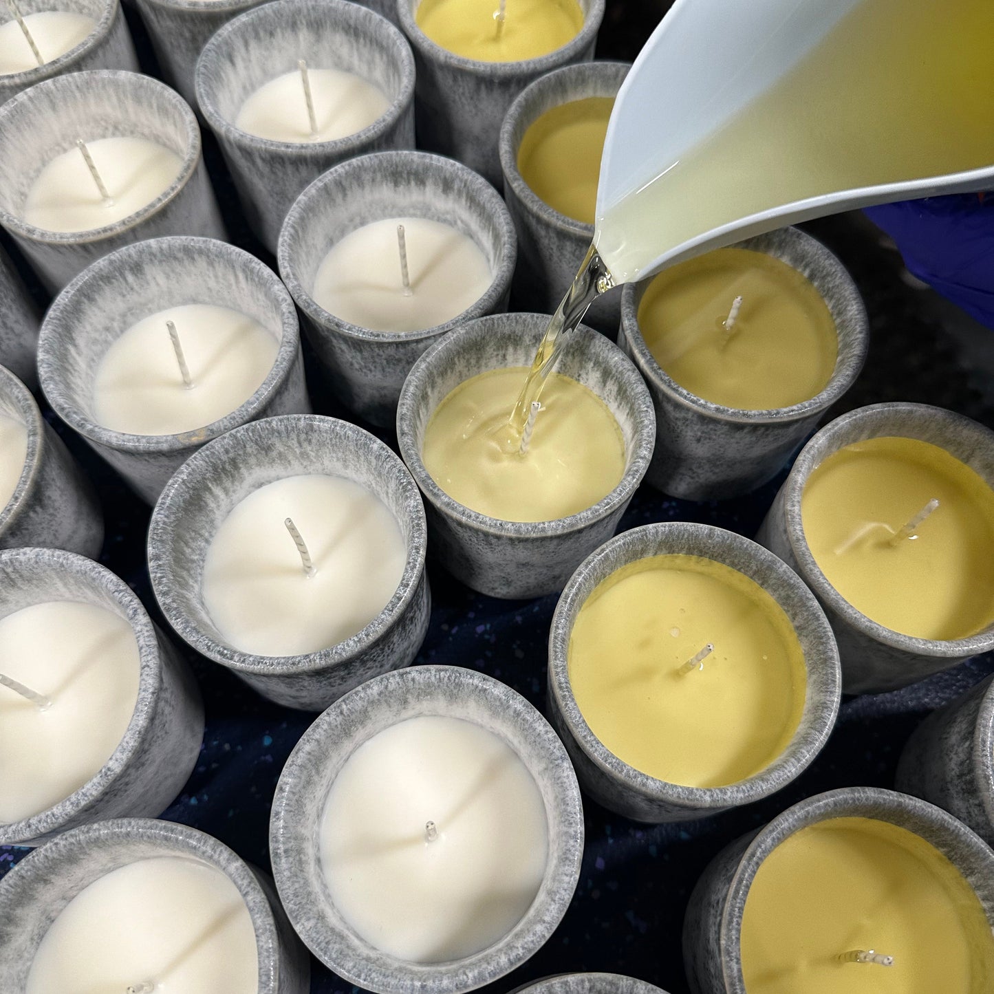 Grey Coffee Cup Candle - Rosemary, Sage + Thyme