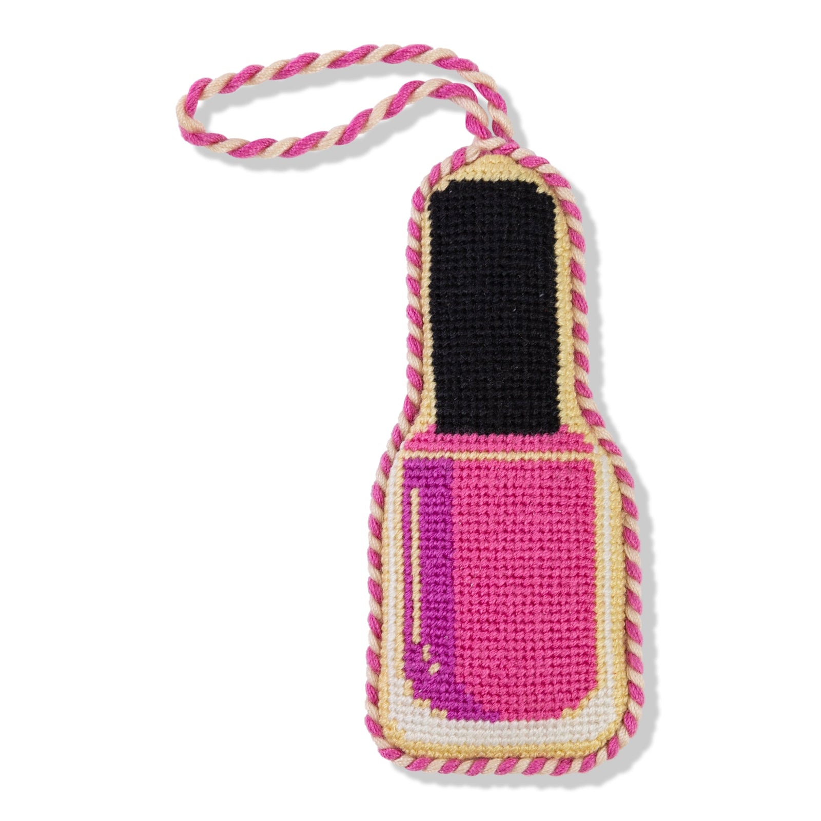 Needlepoint Icon Ornament - Nail Polish Bottle
